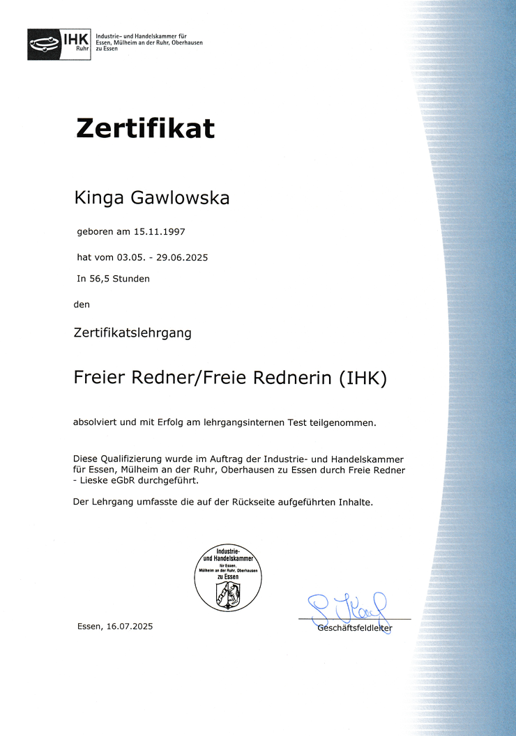 Kinga Reinhold Freie Rednerin Eindruck 2